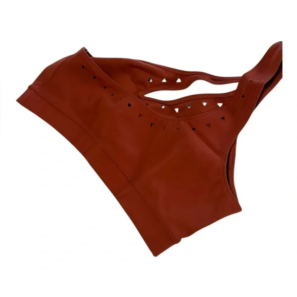 NWT GIGI C JACQUI SPORTS BRA TERRACOTTA ONE SHOULDER athletic gym yoga lifting S